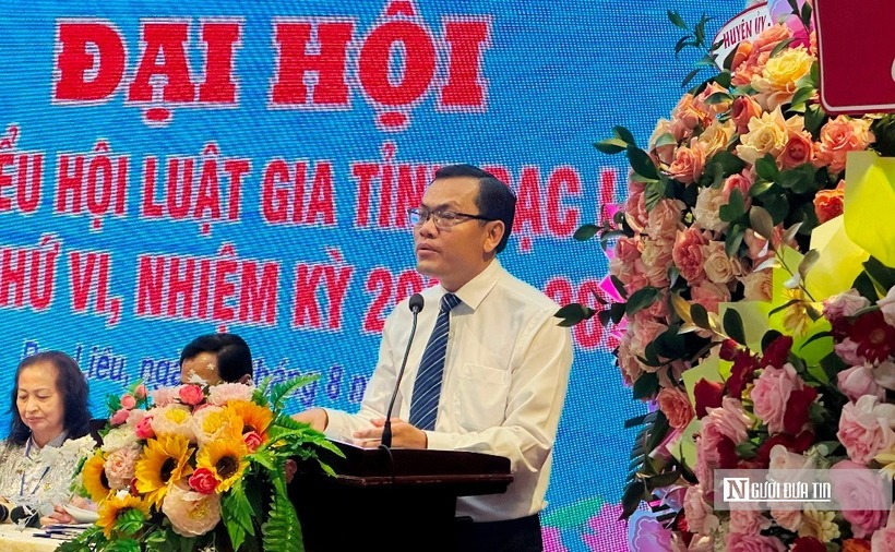 Ông Ngô Vũ Thăng, Phó Chủ tịch UBND tỉnh Bạc Liêu phát biểu tại đại hội. (Ảnh: Trọng Nghĩa).