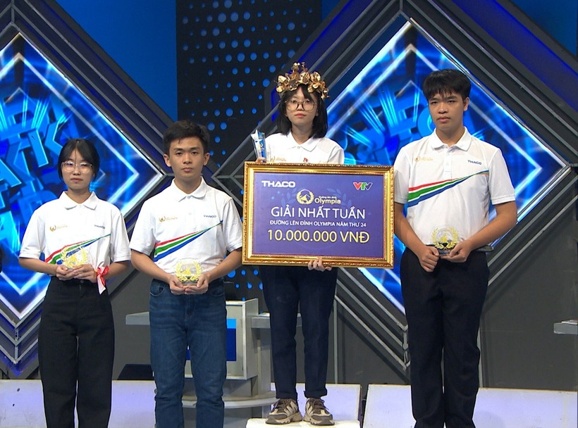 Kết quả chung cuộc, Đỗ Thị Quỳnh Hương (THPT Đa Phúc, Hà Nội) giành vòng nguyệt quế với 245 điểm. Ảnh: VTC News.
