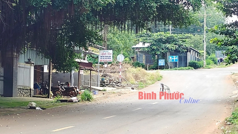 Hiện trường án mạng do mâu thuẫn. (Ảnh: Báo Bình Phước)
