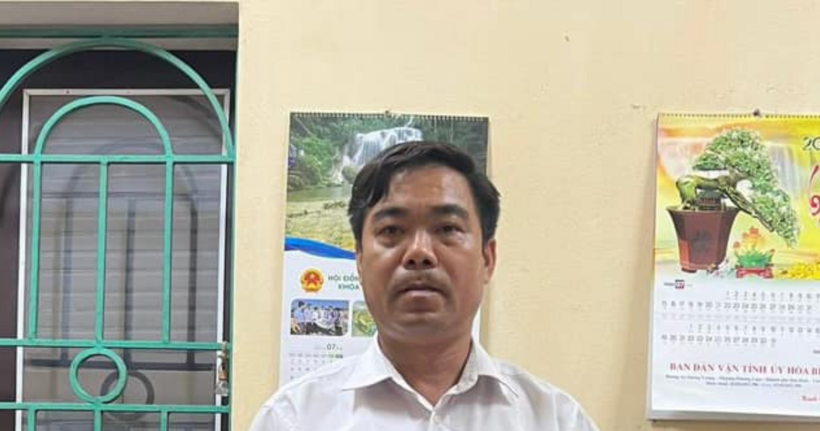 Bùi Văn Thơ, Phó Bí thư Đảng uỷ, Chủ tịch UBND xã Mỹ Thành, huyện Lạc Sơn, Hoà Bình. (Ảnh: Công an tỉnh Hòa Bình)