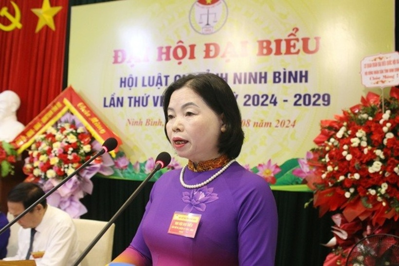 Luật gia Nguyễn Thị Thắm – Phó Chủ tịch thường trực Hội Luật gia tỉnh Ninh Bình.
