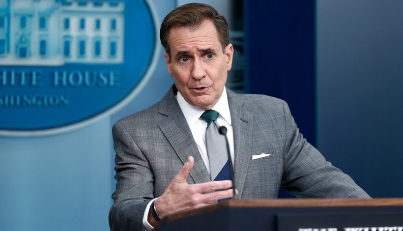 Cố vấn truyền thông an ninh quốc gia Mỹ John Kirb. Ảnh: Reuters