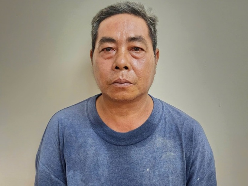 Bị can Trần Văn Út tại cơ quan điều tra. Ảnh: Công an Hậu Giang