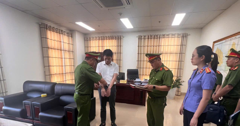 Nguyễn Trọng Thức thời điểm bị bắt. (Ảnh: Công an Lai Châu)