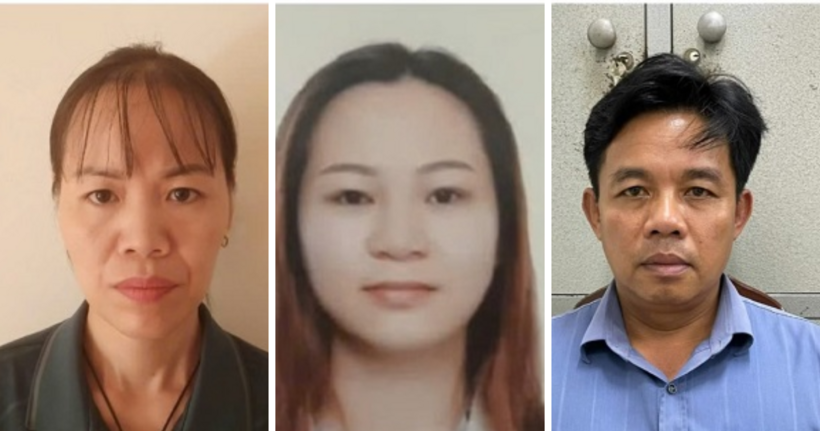 Các bị can bị khởi tố. (Ảnh: Công an Hòa Bình)