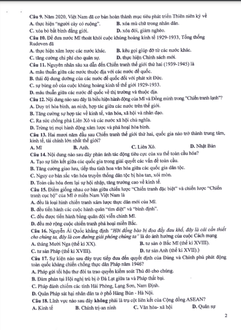 Kỳ thi lớp 10 năm học 2025-2026: Đề thi minh họa môn Lịch sử và Địa lý - 4