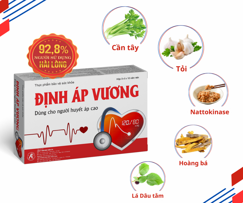 Bộ 5 thảo dược quý trong viên uống Định Áp Vương