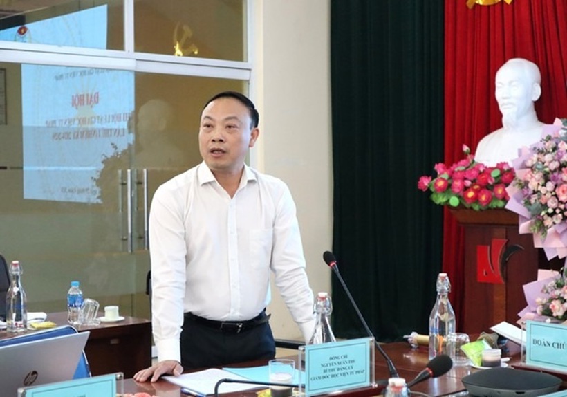 TS. Nguyễn Xuân Thu – Bí thư Đảng ủy, Giám đốc Học viện Tư pháp (Ảnh: Mạnh Quốc).