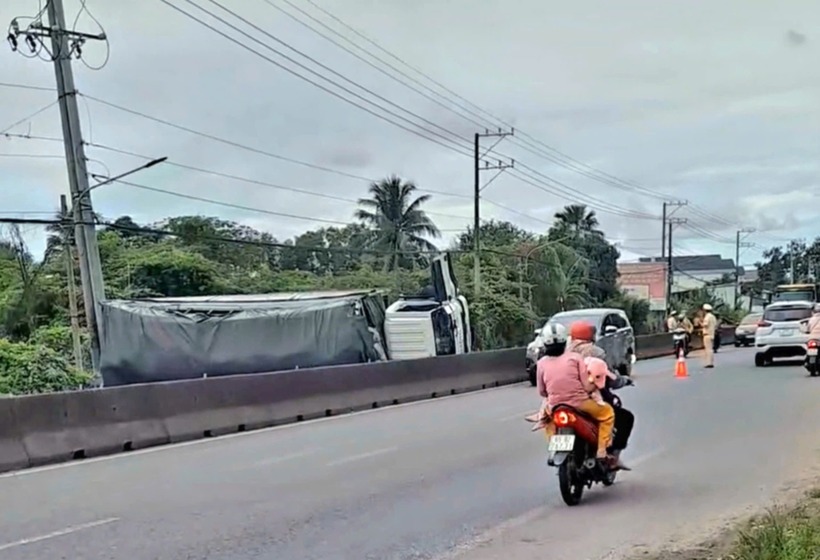 Hiện trường xảy ra vụ tai nạn. Ảnh: Báo Giao thông.