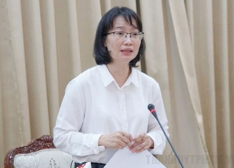Bà Trần Thị Diệu Thuý, Phó Chủ tịch UBND TP.HCM phát biểu.