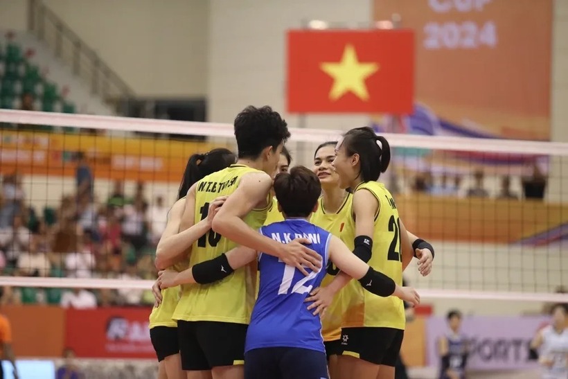 Đội tuyển bóng chuyền nữ Việt Nam giành vé dự World Cup 2025. Ảnh: VietnamPlus
