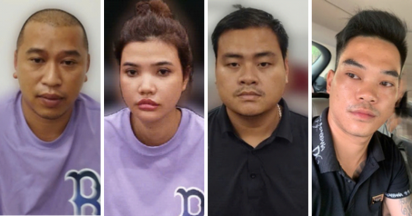 Các đối tượng bị bắt giữ.