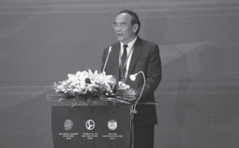 Chủ tịch Nguyễn Văn Quyền phát biểu khai mạc tại Hội thảo khoa học Biển Đông lần thứ 11 với chủ đề “Hợp tác vì An ninh và Phát triển khu vực”.