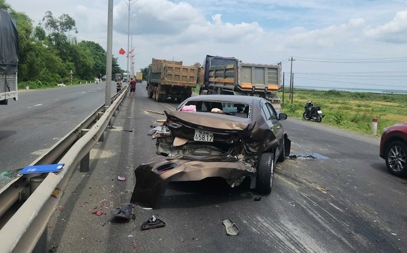 Hiện trường xảy ra vụ tai nạn. Ảnh: Báo Thừa Thiên Huế.