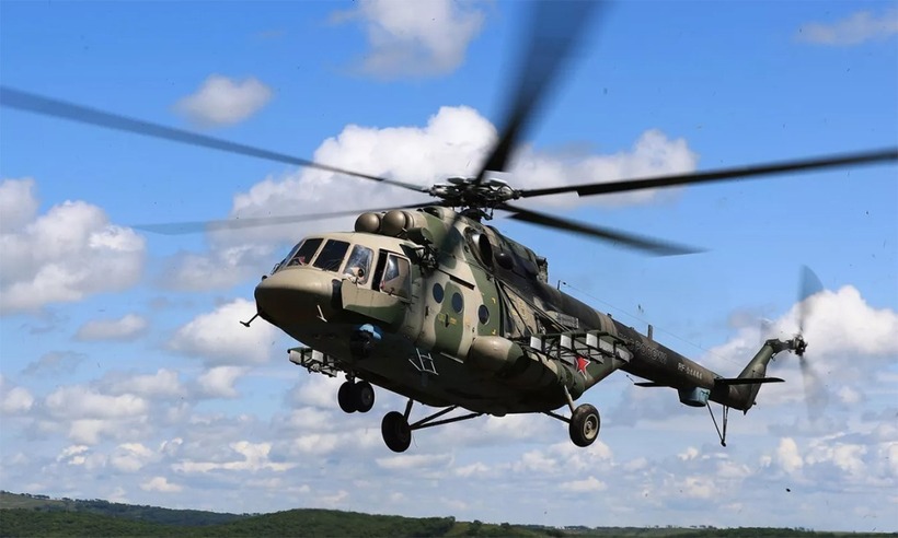 Chiếc trực thăng Mi-8 của Nga tham gia diễn tập Vostok-2022 tại thao trường Sergeevsky tháng 9/2022. Ảnh: BQP Nga