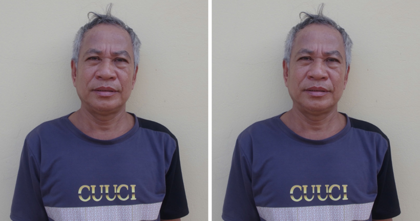 Nguyễn Văn Phái tại cơ quan công an. (Ảnh: Công an Hòa Bình)