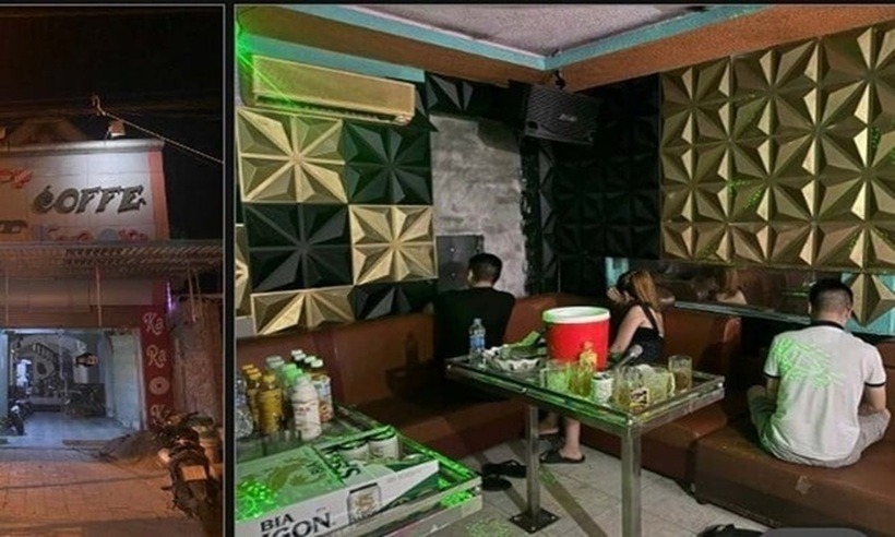 Cơ sở kinh doanh Karaoke bị tổ công tác kiểm tra.