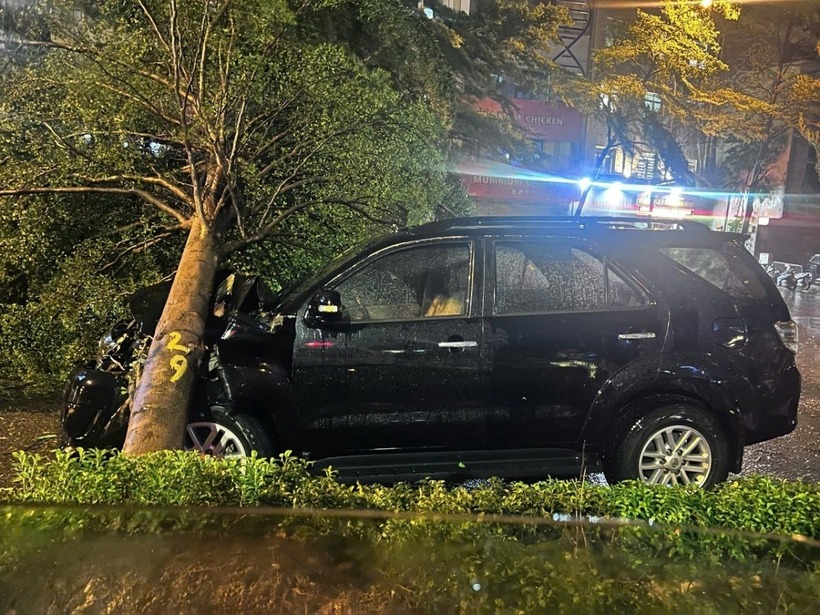Hiện trường xảy ra vụ tai nạn. Ảnh: Báo Lao động Thủ đô.