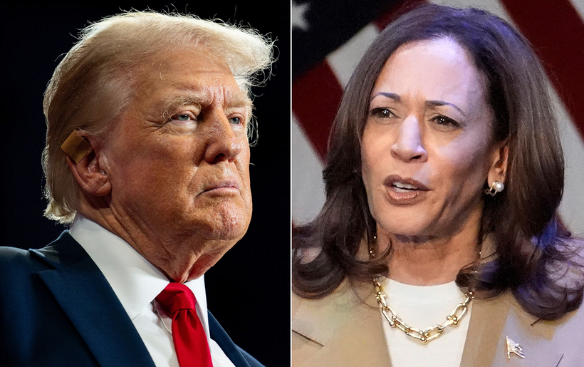 Cựu Tổng thống Donald Trump và Phó tổng thống Kamala Harris. Ảnh: CNN