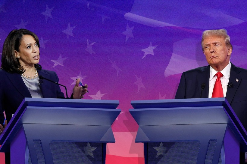 Cả ông Trump và bà Harris đều có cái nhìn chung về cuộc tranh luận. Ảnh: Slate.com
