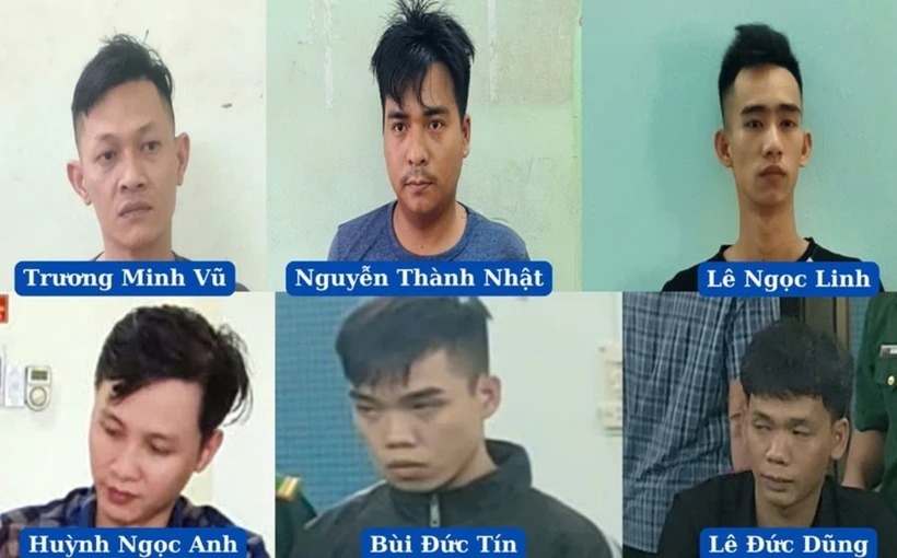 6 đối tượng bị bắt vì có hành vi mua bán người dưới 16 tuổi ở các tỉnh Bình Định, Phú Yên, Kon Tum. Ảnh: VietNam Plus