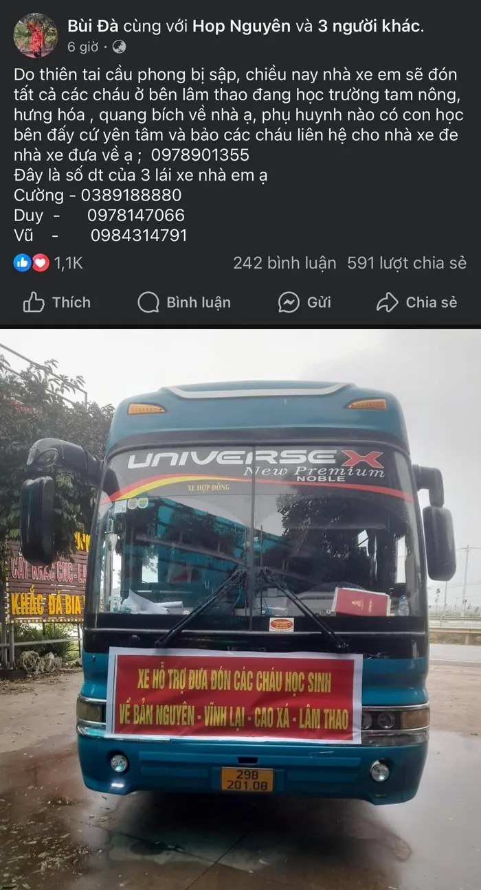 Bài viết của anh Bùi Văn Đà trên mạng xã hội thu hút nhiều lượt yêu thích và chia sẻ
