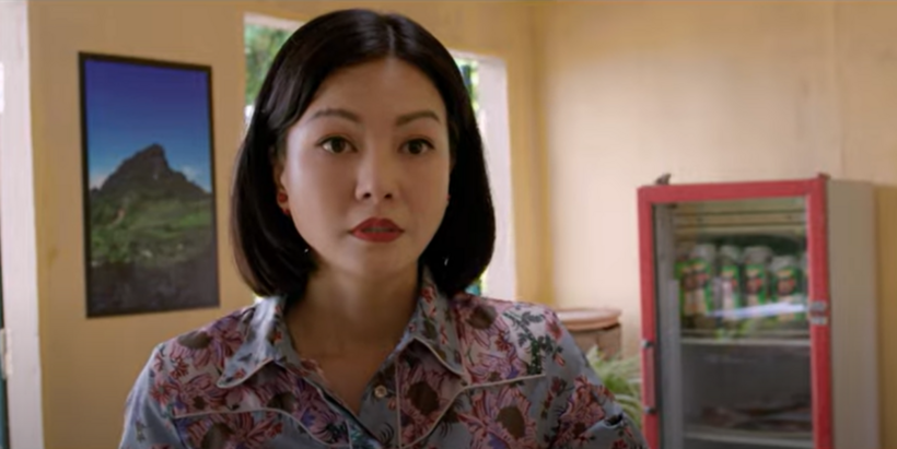 Biểu cảm của mẹ Thái khi Quang bảo anh và Thái nói chuyện suốt.