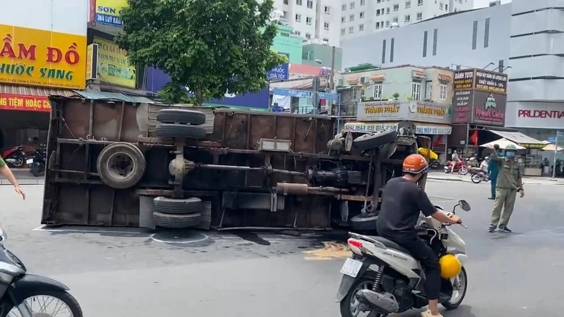 Hiện trường xảy ra vụ tai nạn. Ảnh: PLO.