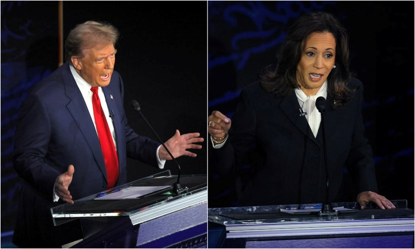 Cựu Tổng thống Mỹ Donald Trump và Phó Tổng thống Mỹ Kamala Harris. Ảnh: Reuters
