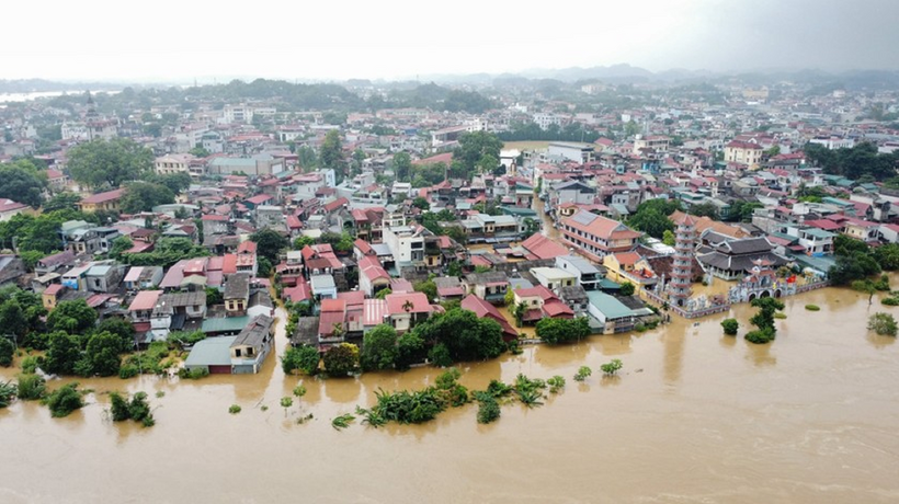 Nước sông dâng cao tại miền Bắc. Ảnh minh họa