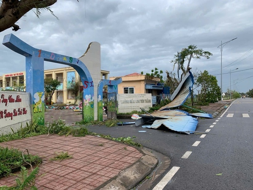 Nhiều trường học trên địa bàn TP.Hải Phòng thiệt hại nặng sau bão số 3. Ảnh: Kinh tế & Đô thị