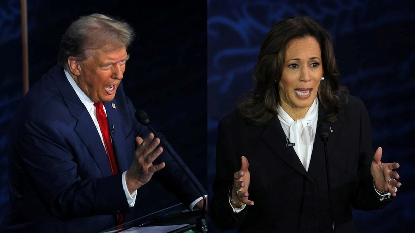 Dư luận Mỹ phản ứng trái chiều sau màn "so găng" giữa ông Trump và bà Harris. Ảnh: CBC
