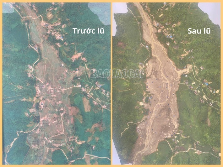 Làng Nủ trước và sau khi lũ về