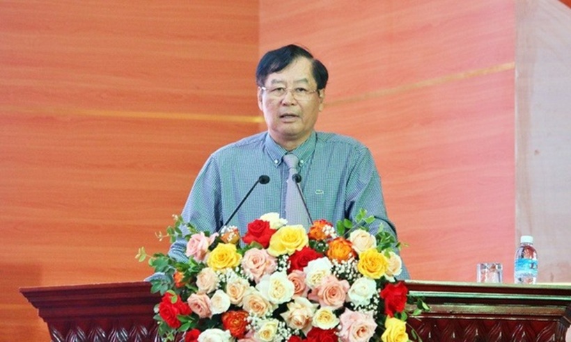 TS.Trần Công Phàn - Phó Chủ tịch, Tổng Thư ký Hội Luật gia Việt Nam phát biểu chỉ đạo tại đại hội.