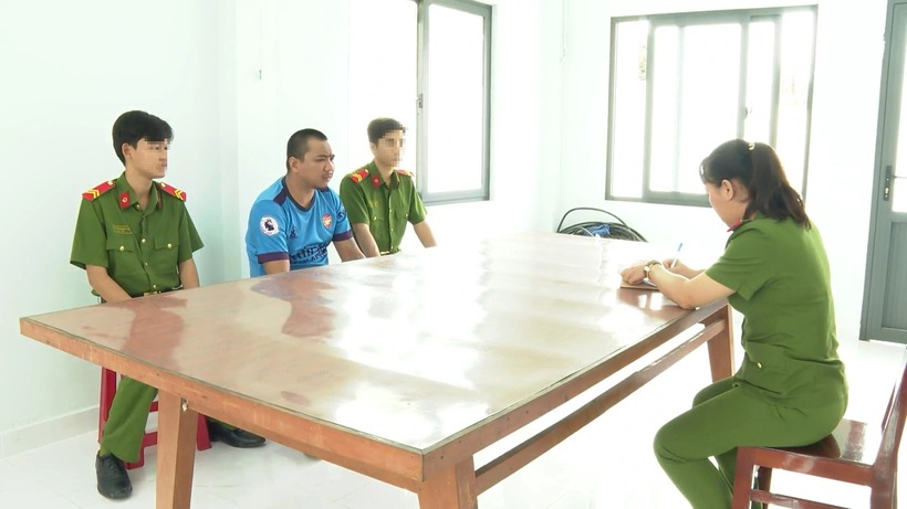 Bị can Lê Hoàng Tâm tại cơ quan công an. Ảnh: Thanh Niên