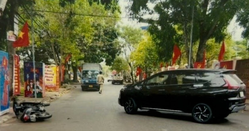 Hiện trường vụ tai nạn.