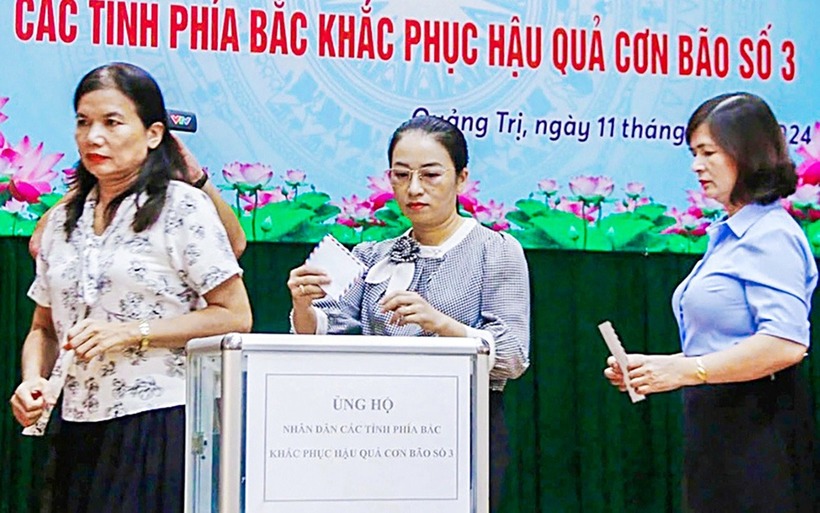 Quảng Trị kêu gọi quyên góp được hơn 4 tỉ đồng trong một buổi chiều. (Ảnh: Tuổi trẻ)