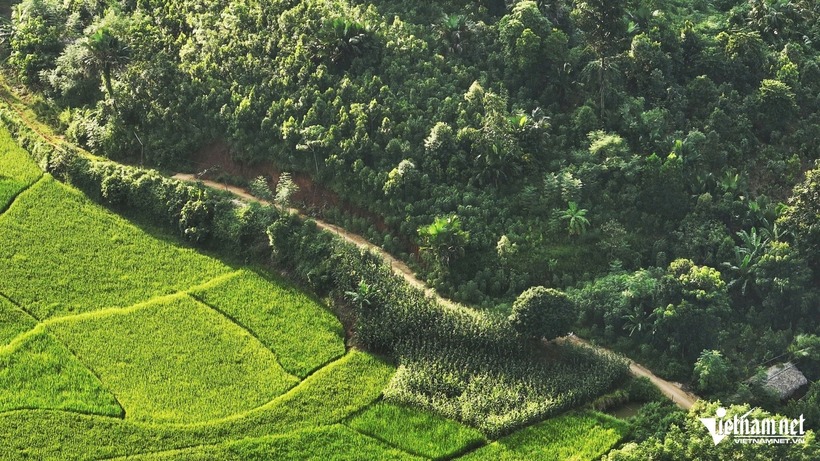 Con đường bê tông vào khu đất dự kiến tái định cư làng Nủ. Ảnh: Vietnamnet