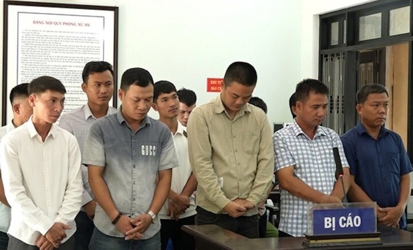 Các bị cáo tại toà. (Ảnh: VTC News)