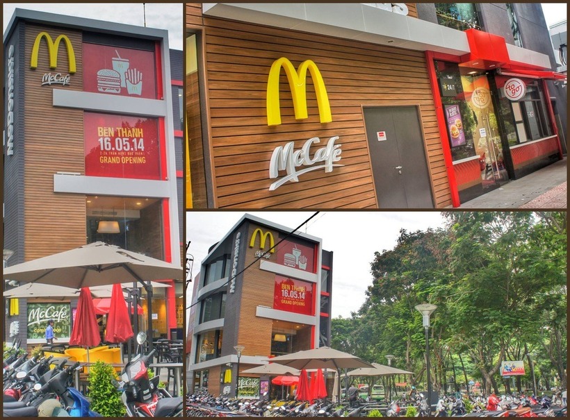 McDonald's tọa lạc trên khu đất vàng quận 1, TP.HCM, hướng ra mặt tiền đường Trần Hưng Đạo và Phạm Ngũ Lão.(Ảnh: McDonald's)