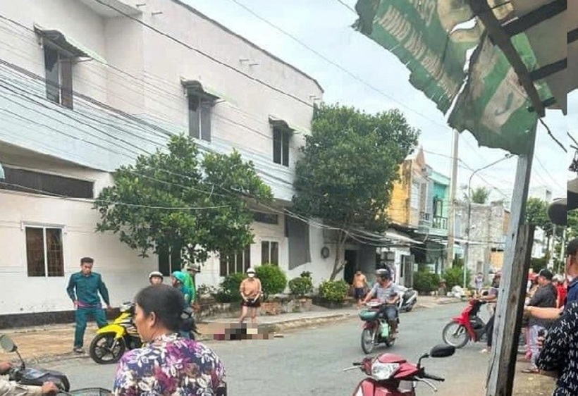 Hiện trường vụ sát hại vợ "hờ" ở Đồng Tháp. Ảnh: Thanh Niên