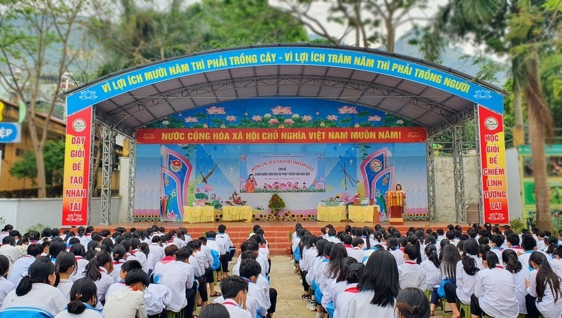 Trường Phổ thông dân tộc Nội trú THCS và THPT huyện Xín Mần (Hà Giang). Ảnh: Báo Dân trí.