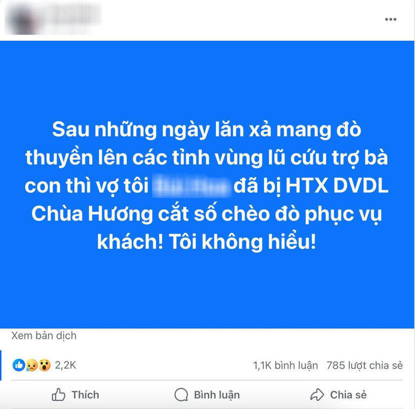 Chủ đò ở chùa Hương chia sẻ thông tin bị cắt số chèo đò thu hút được sự quan tâm của dư luận