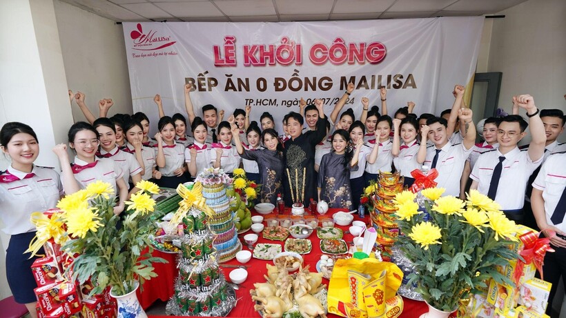 Hình ảnh trong dự án"Bếp ăn 0 đồng" đầy ấp yêu thương được thai nghén từ tâm huyết của hai vợ chồng doanh nhân Phan Thị Mai và Hoàng Kim Khánh