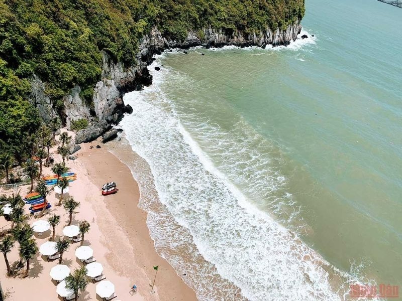 Bãi tắm Cát Cò là địa điểm lý tưởng để tắm biển, thư giãn và tận hưởng không khí trong lành của biển cả. Ảnh minh họa