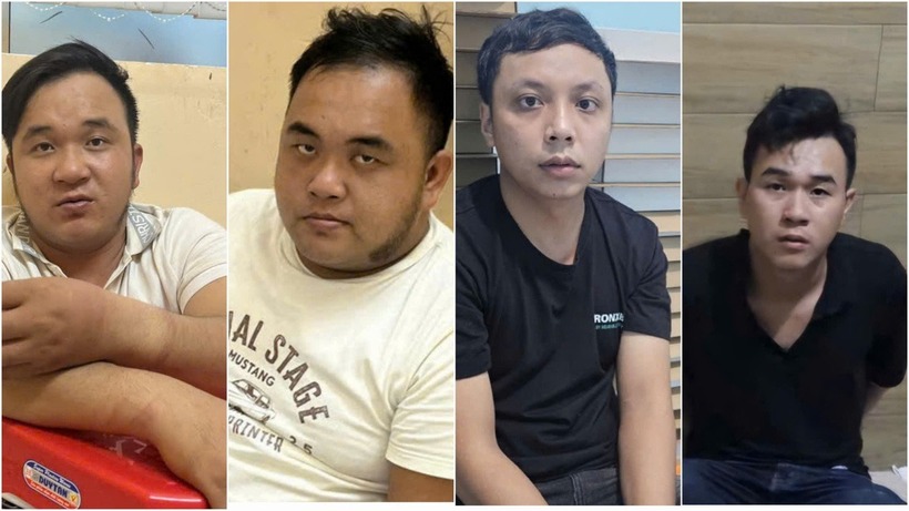 Từ trái sang: Nguyễn Hữu Thân, Nguyễn Hữu Thế, Phạm Thanh Linh, Nguyễn Quốc Kiệt. Ảnh: Tuổi Trẻ