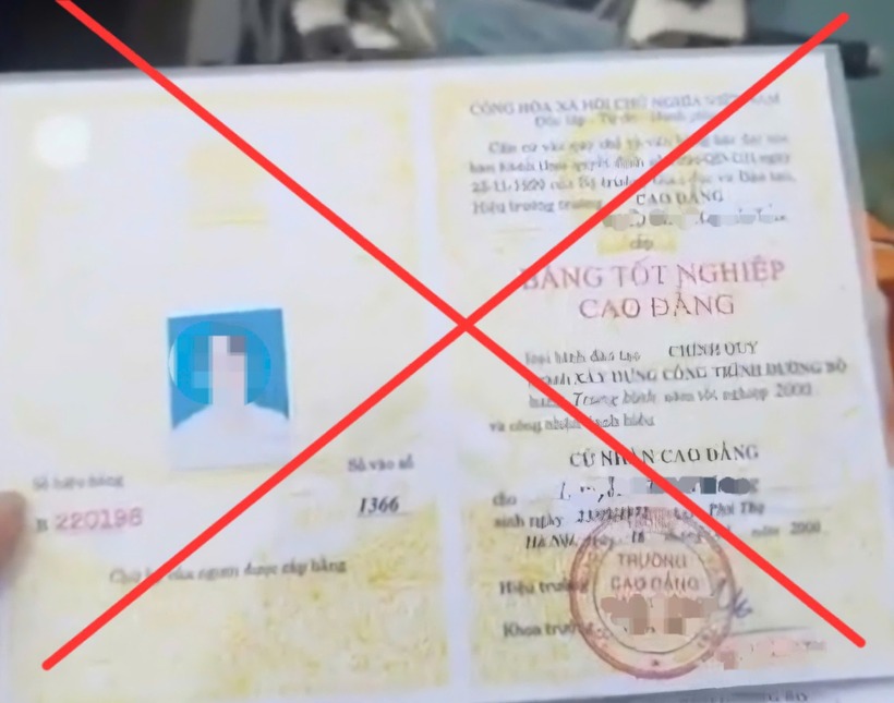 Công an thu giữ nhiều giấy tờ, bằng cấp giả. Ảnh: Thanh Niên