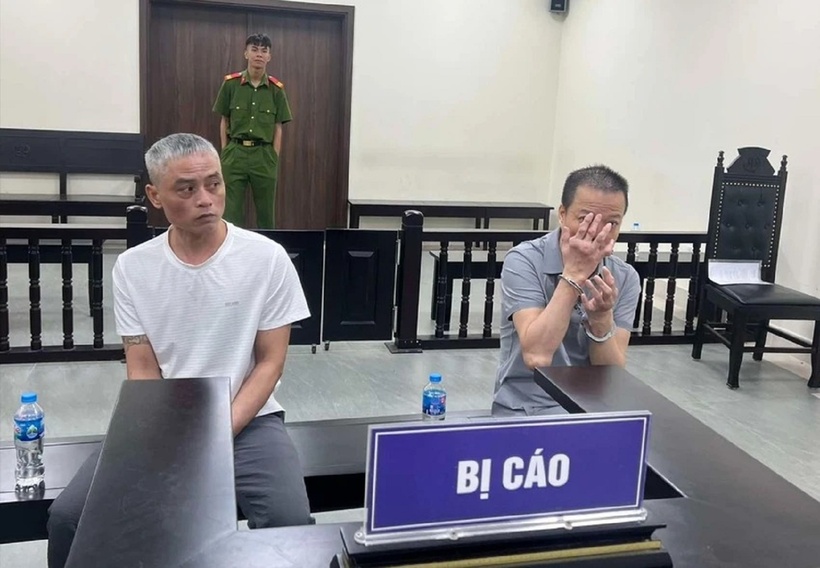 Hai bị cáo tại phiên tòa. Ảnh: Pháp luật TP.HCM