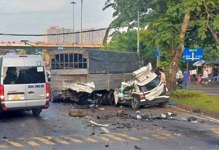 Hiện trường xảy ra vụ tai nạn. Ảnh: VTC News.