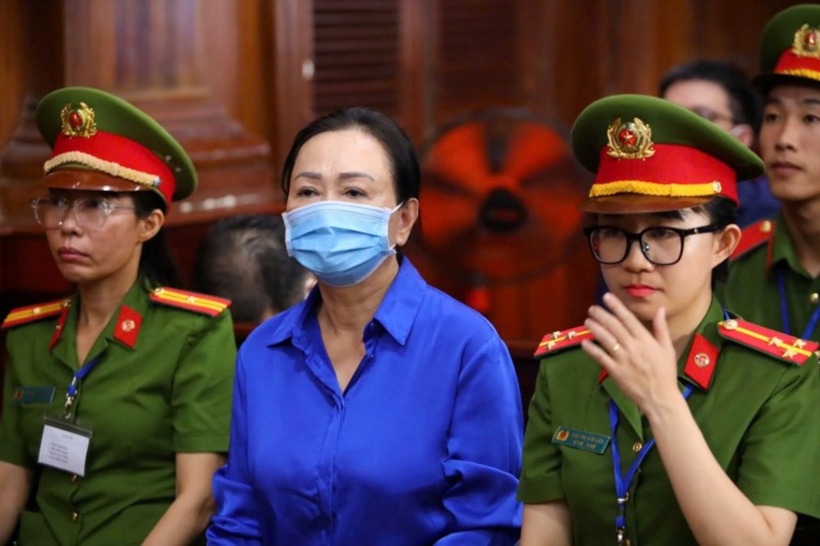 Bị cáo Trương Mỹ Lan tại phiên tòa sáng 23/9. Ảnh: Công an nhân dân